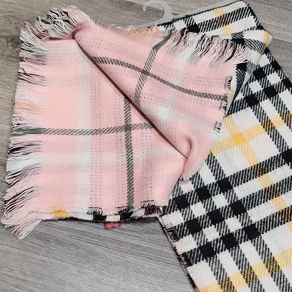 NWT SIMPLY SOUTHERN Reversible Plaid Oversized Blanket Scarf